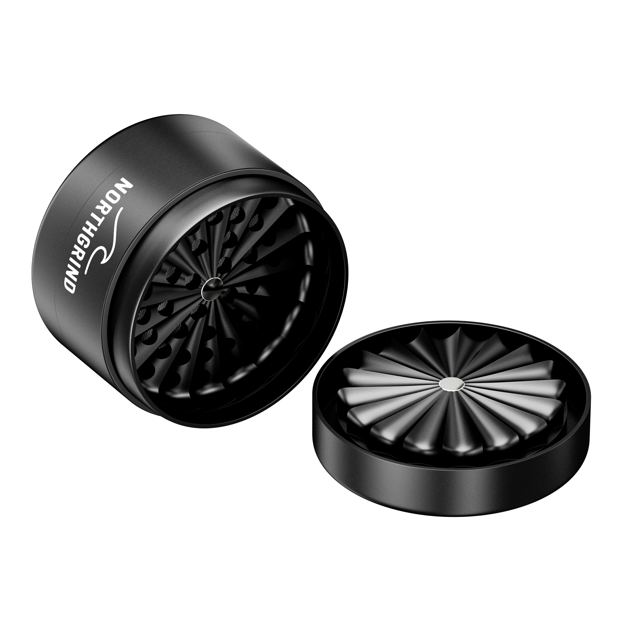 Toothless Alu-Grinder Langeoog von NORTHGRIND – zahnloser Grinder aus Aerospace-Aluminium